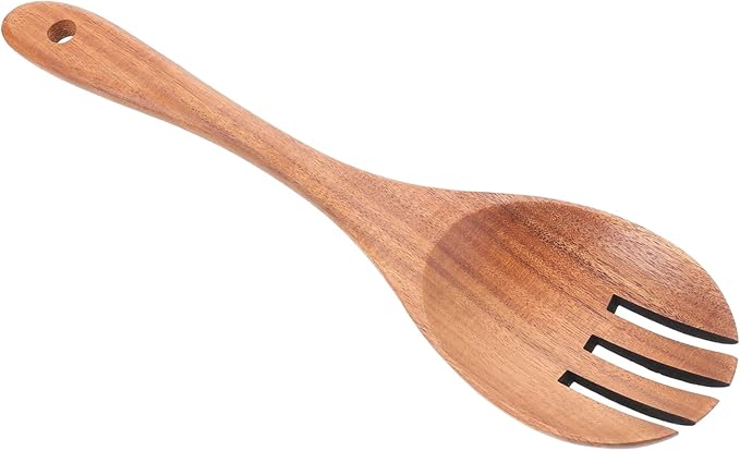 Angoily Wooden Salad Spork Salad Serving Fork Spoon Home Supplies Salad Mix Fork Wooden Salad Servers