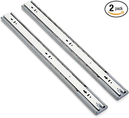 Ravinte 2 Pairs 4 Pack Full Extension Ball Bearing Drawer Slides Soft Close Drawer Slides 20 Inch Side Mount Drawer Slides Silver Drawer Rails Track