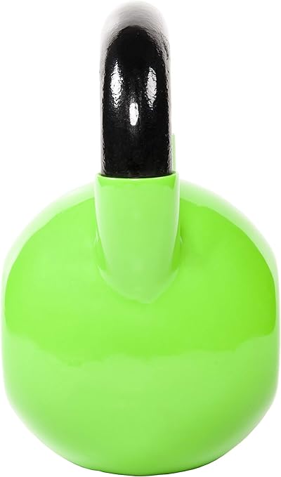 Signature Fitness All-Purpose Color Vinyl Coated Solid Cast Iron Kettlebell Weight