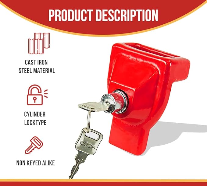 Mytee Products Cast Iron Air Brake Glad Hand Lock for Tractor Trailer