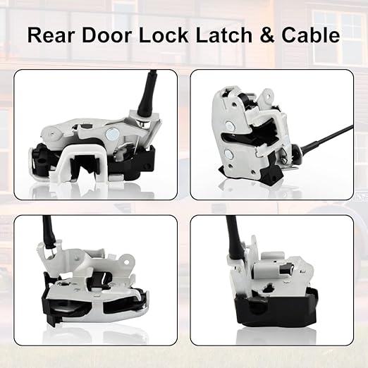 Passenger Right Side Upper and Lower Door Rear Lock Latch Actuator Cable Assembly Set for 2004-2008 Ford F150 Extended Cab Pickup Replaces 8L3Z-18264A00-B 6L3Z-18264A00-B