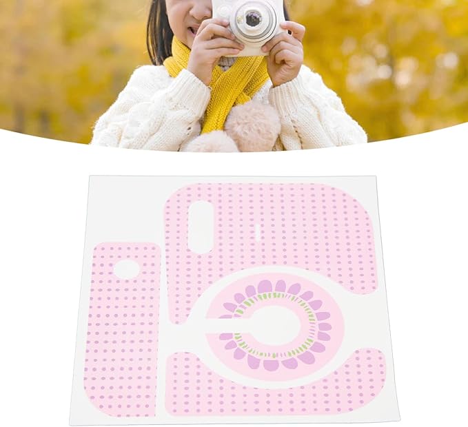 Kids Camera Instant Print,Body Stickers for Instax Mini12 Instant Camera,PVC Creative Decorative Body Decal for Instax Mini12 Instant Camera for DIY,Polka Dot Sunflower Pattern