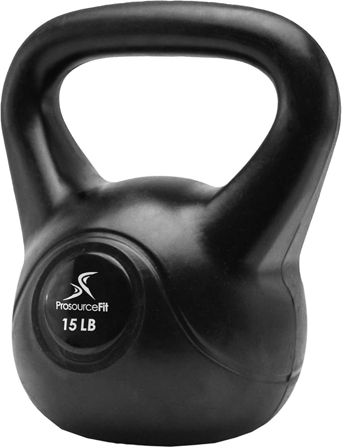ProsourceFit Vinyl Plastic Kettlebell 15 lbs