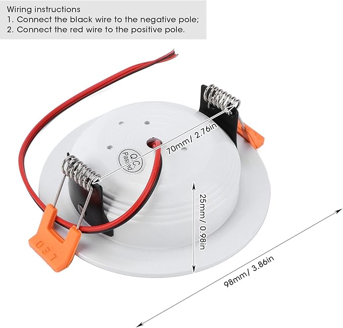 4 Pcs 4in RV Ceiling Dome Light 300LM 6000K Round Downlight Car Interior Lighting WhiteRV Recessed Downlight for Caravan Yacht DC 12V 3W