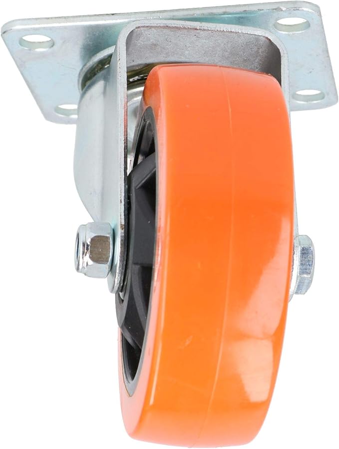 4" Swivel PVC Trolley Castor Wheel Roller Bearings 130kg Load Per Wheel 2 Pack