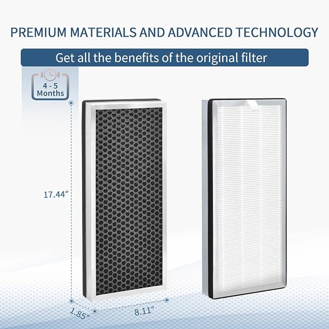 40 Filter Compatible with MA Series 40 Air Cleaner pur-ifier, 3-in-1 Composite Filtration with H13 HEPA Filter, Fine Pre-Filter and Efficient acti-vated car-bon Filter, Pack of 1