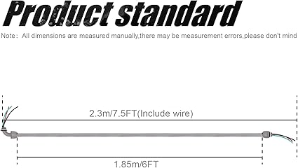 6FT 12-Inch Electrical AC Whip Kit,Nonmetallic Liquid Tight Flexible Electrical Conduit,7.5FT of Connecting Wires 3-Conductor 10-Gauge Wires wStraight90 Degree Fittings