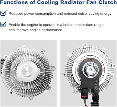 Cooling Radiator Fan Clutch Compatible with Ford Expedition 2009 F150 2009-2010 Lincoln Navigator 2009 V8 5.4L Replacement for 9L3Z8A616B