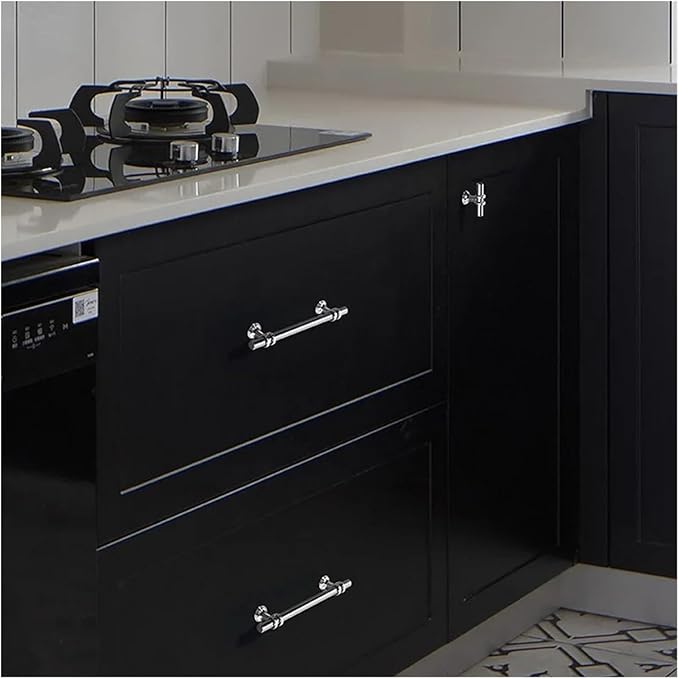 Aluminum Alloy Black Gold Door Handle Wardrobe Kitchen Cabinet Drawer Solid Handle Furniture Handle European Modern Hardware