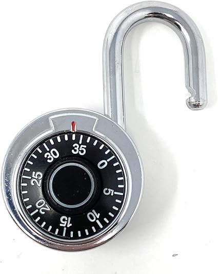 Standard Dial Combination Lock, 2 in. Wide with Different Combination Padlock 945C Candado Combinacion