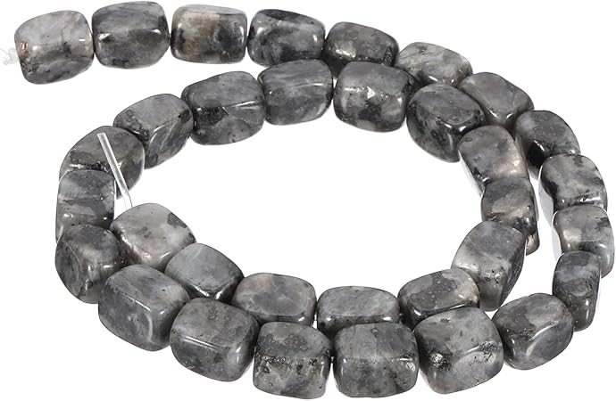 PATIKIL 12x8mm Natural Stone Gemstone Beads for Jewelry Making, 1 Strand 15"38cm Cuboid Loose Spacer Beads Crystal Agate Beads for Bracelet Necklace DIY Art Craft, Black White