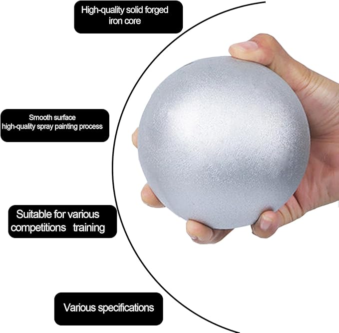 Shot Put Ball - Iron Shotput Ball for Girls & Boys, 2Kg to 6Kg, High School Track & Field Competition