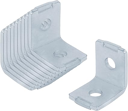 10 Pcs 2 Hole L 90 Degree Angle Bracket for 1-58" Strut Channel, No Twist Corner Bracket