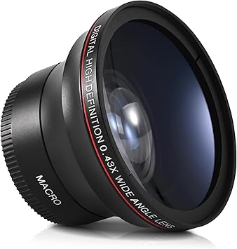 Lightdow 58MM 0.43x High-Definition Wide Angle Macro Lens Attachment for Canon EOS Cameras - Enhance Your Photography Creativity (58mm)