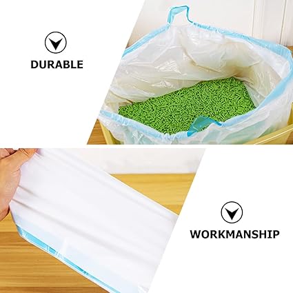 20pcs Cat Litter Bag Leak Packing Bag Cat Sand Packing Bag Plastic Cat Sand Packaging Bag Pet Supplies Cleaning Bag Handheld Trash Bag Cleaning Supplies Cat Supply