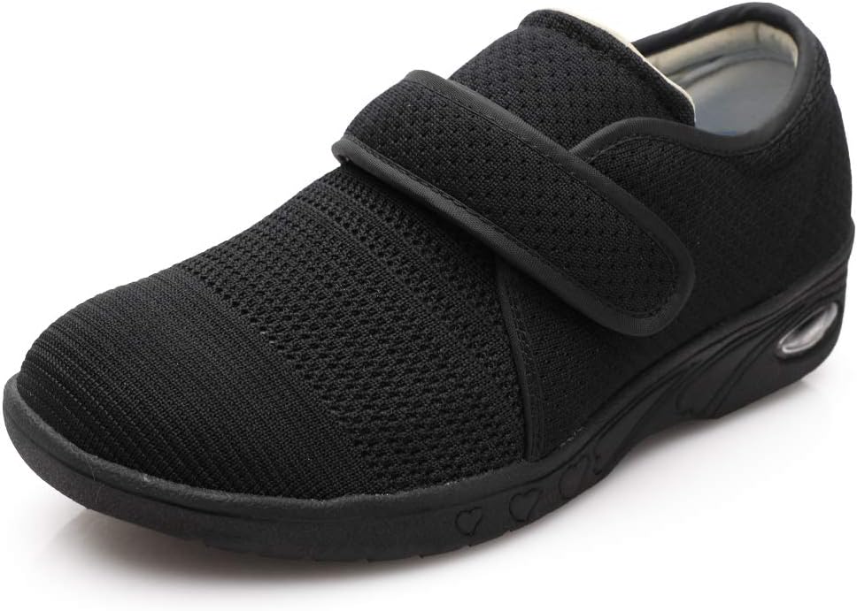 Women's Diabetic Shoes for Women Casual Adjustable Walking Shoes Wide Shoes for Elderly Swollen Feet Non-Slip Air Cushion Bottom Fattening and Widening