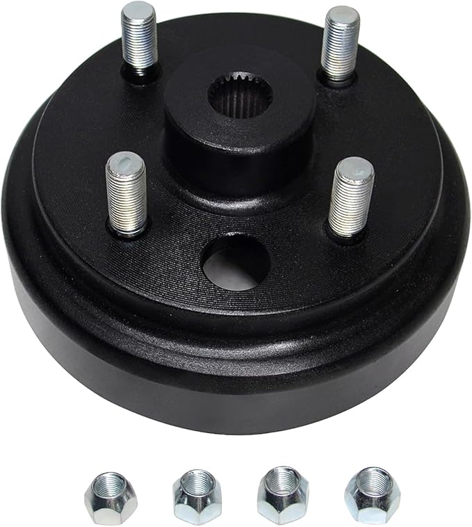 Golf Cart Brake Drum Hub Assembly Compatible with EZGO TXT 1982-Up Electric Vehicles Models,Replaces 19186-G1 19186-G1P 17082-G2 17298-G1