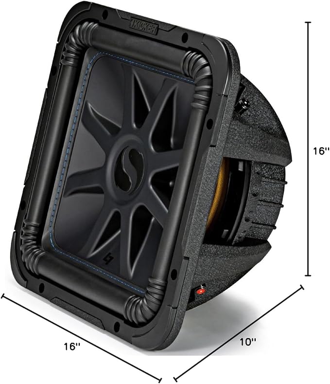 KICKER L7S12 Car Audio Solo-Baric 12 Subwoofer Square L7 Dual 4 Ohm Sub 44L7S124 (Renewed)