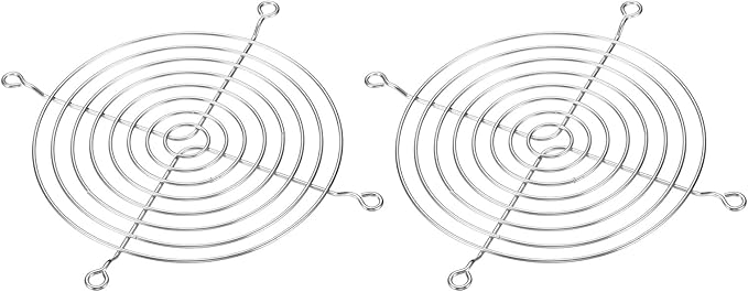 PATIKIL 120mm Fan Finger Grill, 2 Pack 304 Stainless Steel Grill Protector Guard Fan Protective Cover for 120x120mm Fans for Equipment Computer DIY, Silver