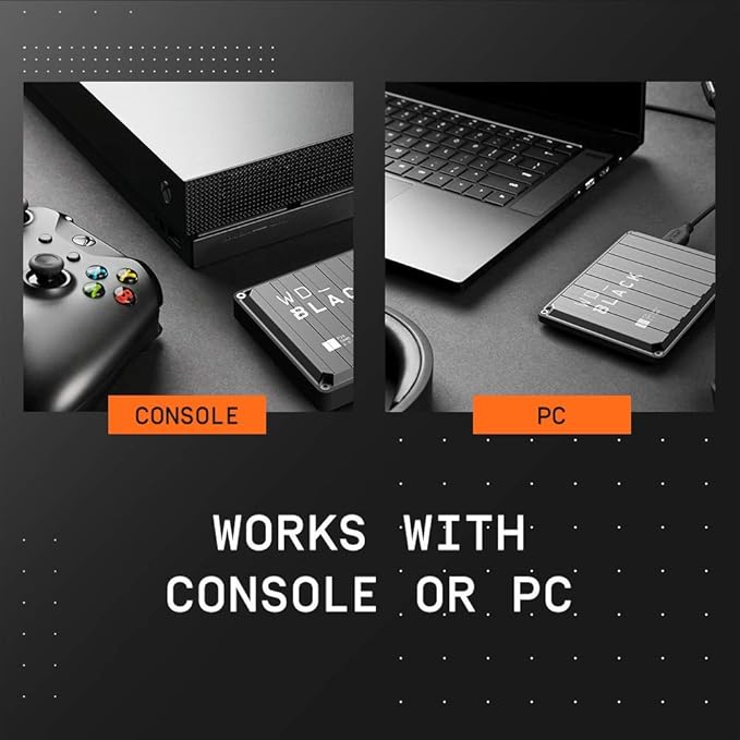 WD_BLACK 5TB P10 Game Drive, Portable External Hard Drive, Works with Playstation, Xbox, PC - WDBA3A0050BBK-WESN