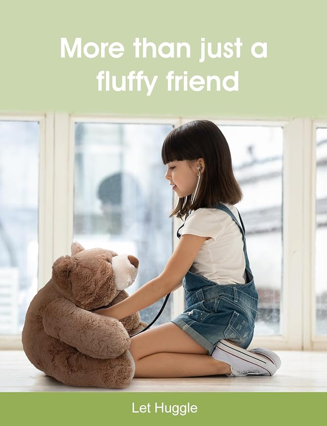 Weighted Plush Stuffed Animals,Microwavable Brown Bear Heated Stuffed Animal Heating Pads for Adults Kids, Plush for Stress Relief for Boys Girls Birthday Parties Supplies Favor Stocking Stuffers
