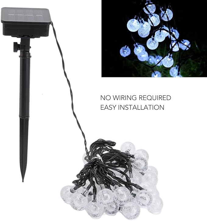 Outdoor Solar String Lights, Waterproof Solar String Lights Enhance Your Outdoor Space with Decorative Solar String Lights(White)