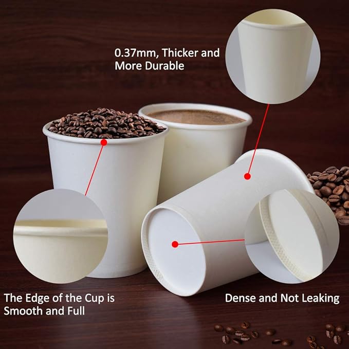 Paper Cups, 150 Pack 8 Oz Paper Cups, Paper Coffee Cups 8 Oz, Hot Cups Paper Coffee Cups Paper Cups 8 Oz Water Paper Cups Paper Coffee Cups 8 Oz Coffee Cups 8 Oz Paper Cups Water Cups Paper Cups