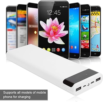 S10 ABS 10 X Portable DIY Normal Battery Box No Welding Quick Charging Supports All of Mobile Phone (White)