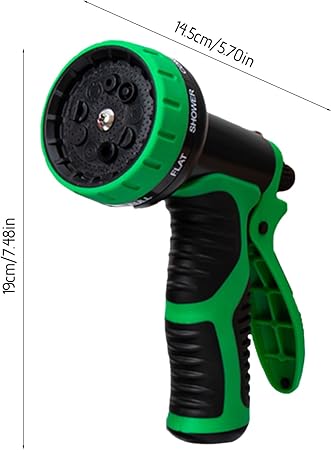 Garden Hose Nozzle, 10-Function Nozzle, High Pressure Nozzle Sprayer for Garden Watering, Washing The Floor, High-Pressure Car Wash Water Nozzle, Without Water Pipe 1346
