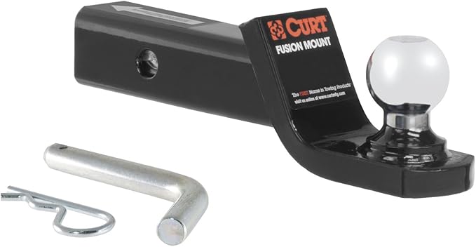 CURT 45134 Fusion Trailer Hitch Mount with 2-Inch Ball Pin, Fits 2-In Receiver, 7,500 lbs, 2" Drop