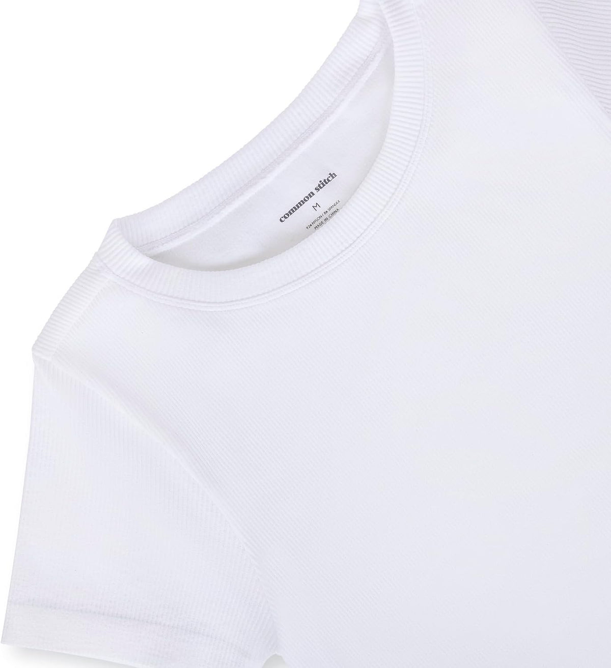 Common Stitch 3 Pack Stretch Workout Tee Shirts for Women, Ribbed Crewneck Womens Short Sleeve Yoga Tees (Available in Plus)