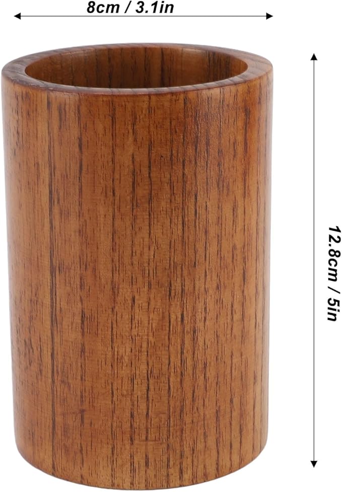 Wooden Utensil Holder, Utensil Holders for Kitchen Counter, Multifunctional Storage Bucket Kitchen Chopsticks Organizer, Wood Cooking Utensil Holder for Countertop, Spoons, Cooking Tools