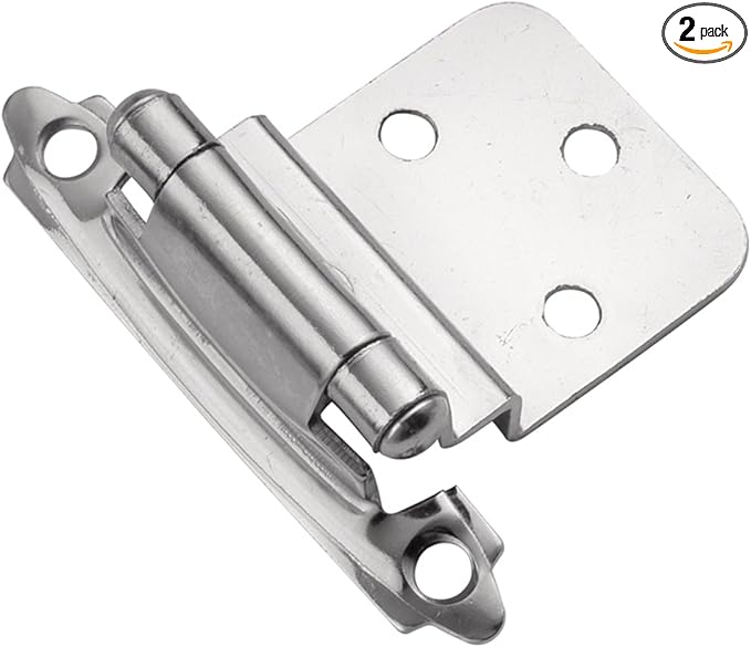 Hickory Hardware P143-26 Variable Overlay 38 Inch Inset Self-Closing Collection Cabinet Hinge 170 Opening - Easy Installation - Surface Face Frame Mounting - Chrome Finish 1 Set of Pair