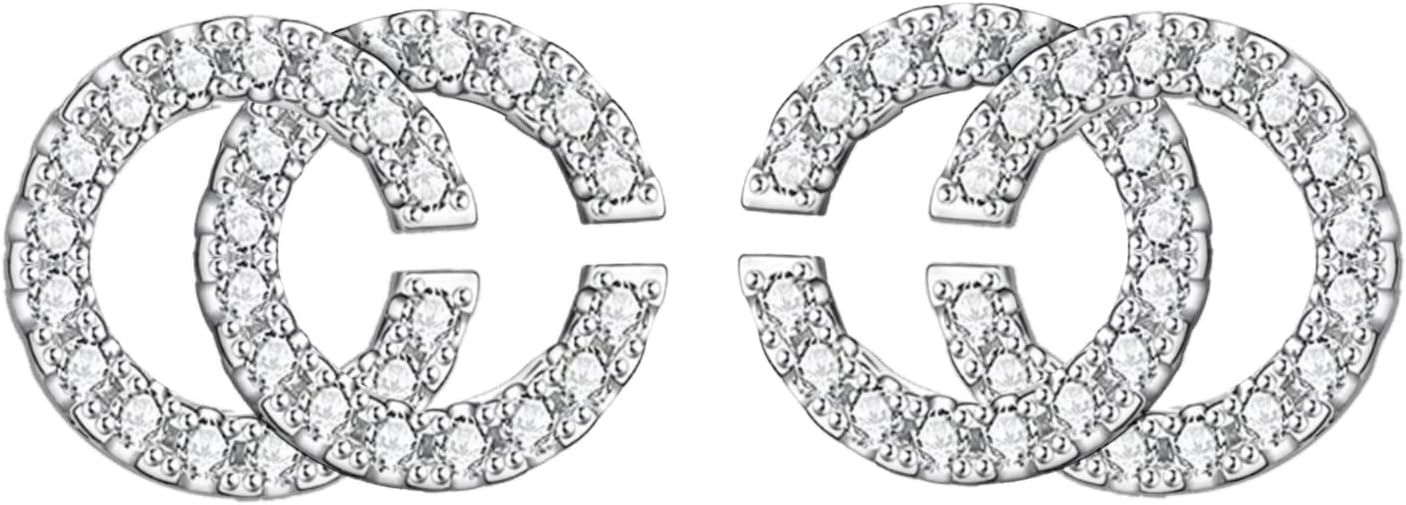 Silver Double C Earrings Stylish Designer Earrings Chic Letter Design Hypoallergenic Perfect for Parties Gifts