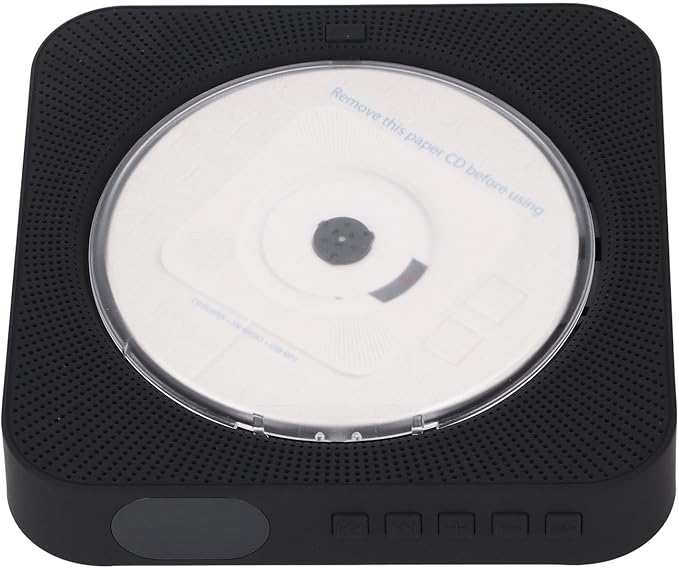 Portable CD Player, Bluetooth CD Player with Speakers 2 Modes Wall Mount Desktop Portable Home CD Music Player Rechargeable with Remote Control (Black)
