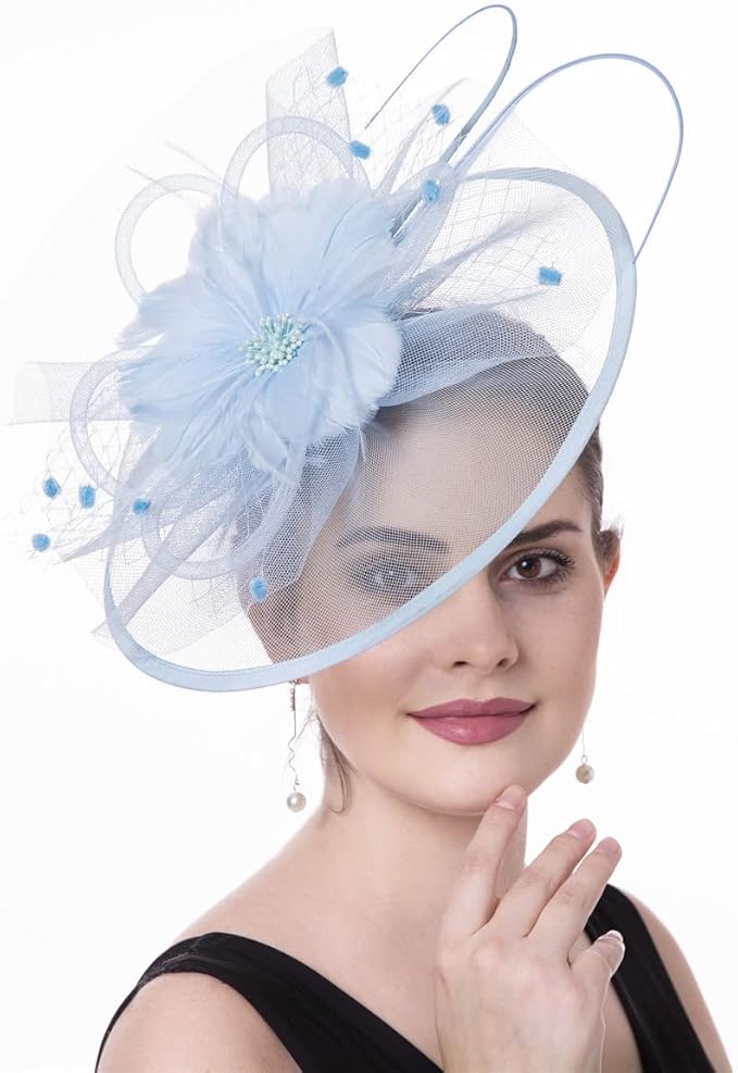 Lucky Leaf Women Girl Fascinators Hair Clip Hairpin Hat Feather Cocktail Wedding Tea Party Hat