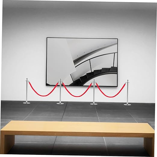 ABOOFAN Stanchion Crowd Control Rope with Hooks Velour Lanyard for Queue Line Dividers Safety Breakaway Design for Events and Parties Barrier Rope