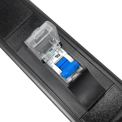 Metered-Breaker-Surge Protection PDU, 240V, L6-50P, 50A, 12000W, 4 C13 & 4 C19 Outlets, Rack Mount