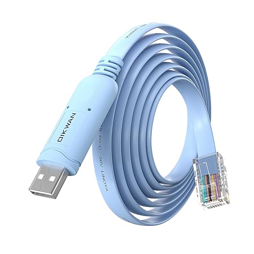 Console Cable RJ45 to USB, Console Cable?USB Console Cable with FT232 Chip Compatible with Cisco,HP,NETGEAR,Huawei,Routers/Switches for Laptop in Linux,Windows, Mac