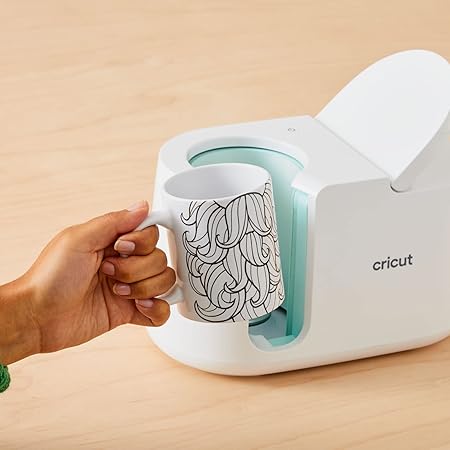 Cricut Beveled Blank Mug, Ceramic-Coated, Dishwasher Microwave Safe Mug to Decorate,Infusible Ink Compatible,15 Oz Sublimation Mug WhiteGray