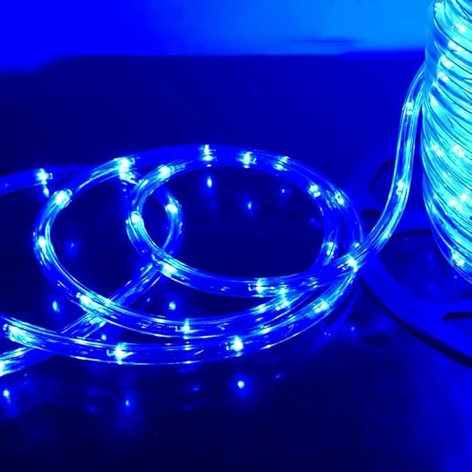 100ft LED Rope Lights,720Led Blue Rope Lights Outdoor,Waterproof Rope Led Lights,Connectable Rope Lights for Outside,Party,Wedding,Background,Trees,Pool,Eaves Decorations