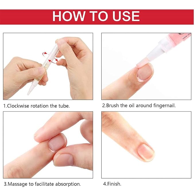 Talkyo Nail Care Cuticle Oil Pen Bulk Damaged Nails Cutical Pen Vitamin E Nail For Moisturizer Dry Nails Growth Organic Solar Oil 3ml Nails Drill compatible with Machine Pro Power
