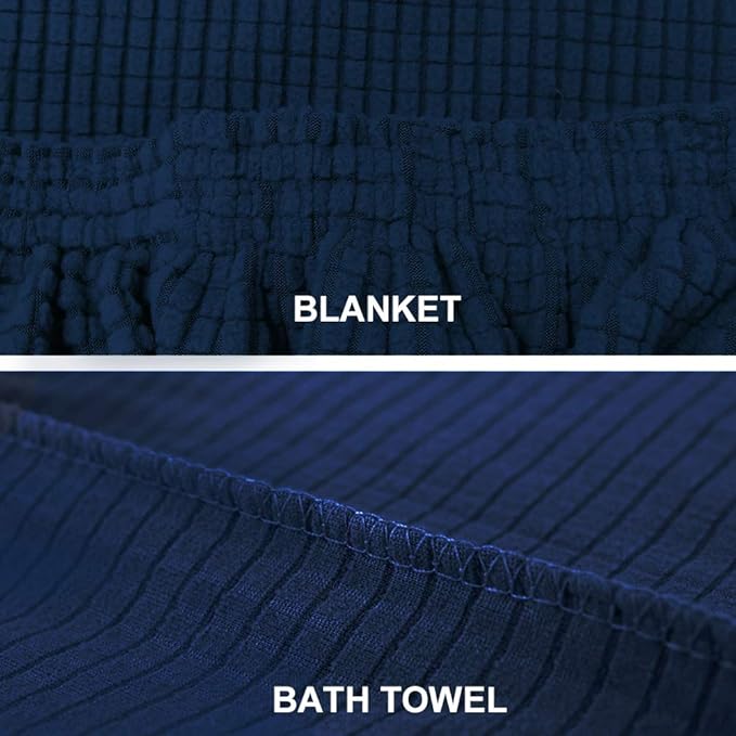 NORTHERN BROTHERS Chair Covers Set of 2 Parsons Chair Covers Chair Slipcovers Super Fit Kitchen Chair Protector Cover for Dining Room, Navy Blue