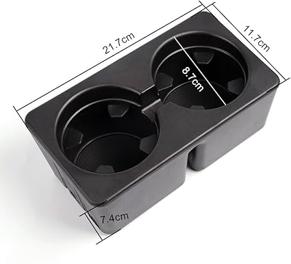 Dual Cup Holder Insert Compatible for Cadillac GMC Replacement for Chevy 07-14 Front Floor Part 19154712