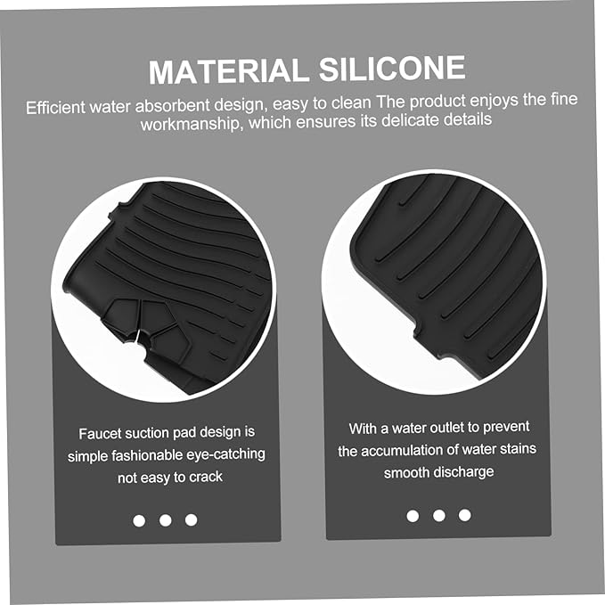 Faucet Splash Pad Silicone Mat Silicone Faucet Mat Sink Mat Faucet Absorbent Mat Reusable Faucet Absorbent Cushion Kitchen Supply Faucet Anti-splash Cushion Water Faucet Mat