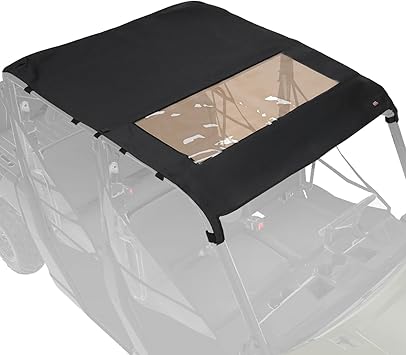 KEMIMOTO 6-Seat Canvas Roof Top Tint Waterproof Sunshade Soft Top Accessories for Polaris Ranger XP 10001000900 Crew