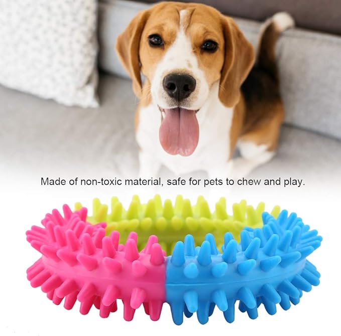 Dog Chew Toy Tricolor Aggressive Chewers Large 11 11 3cm Cute Shape Chew Toy Teeth Cleaning Toy for Pet Dog Puppy