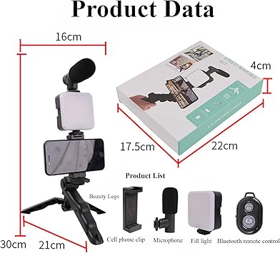 Photo Fill Light Cell Phone Live Video Lighting AY-49 Pocket Fill Light Microphone Handheld LED