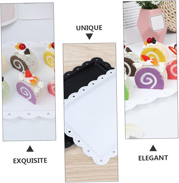 2 Pcs Tray Dessert Holders Trinket Dish Fruit Cake Food Decor Dessert Display Plate Stackable Snack Fruit Decor Cupcake Display Rack Display Shelves Cake Plate Stand White Plastic