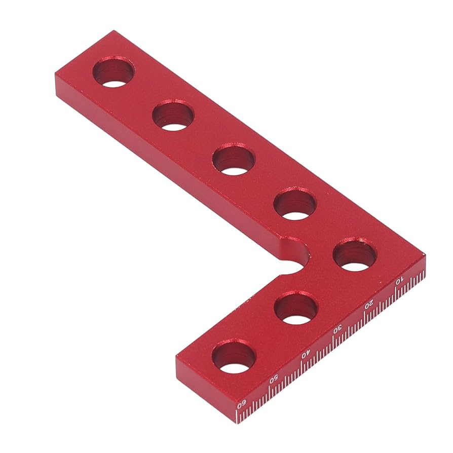 Aladeno Mini Small Square Center Finder Tool Aluminum Alloy Red Machinist Square Speed Square 90 Degree Mini Small Square Woodworking Square Ruler for Machinist Carpenters
